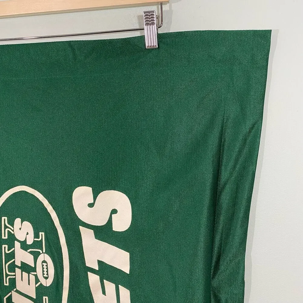 Vintage NFL New York Jets Green Jersey Knit Decorative Pillow Sham Cover